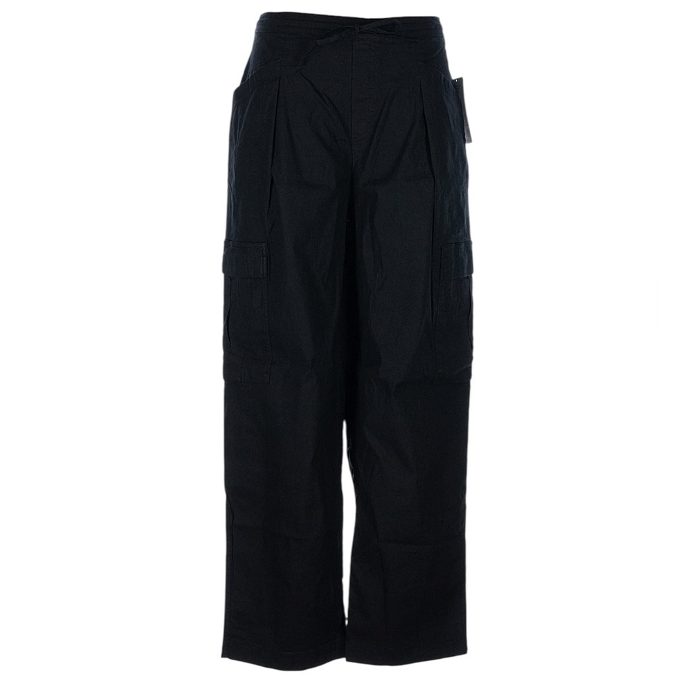 Athleta Paradise Mid Rise Straight Leg Cargo Pants M Linen Coastal Beachy NWT